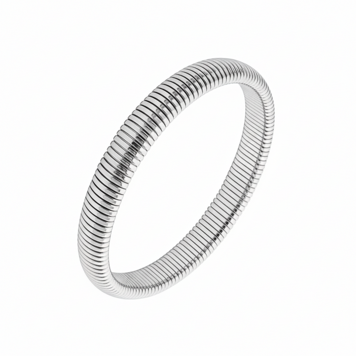 Elastisk bangle armbånd - titanium