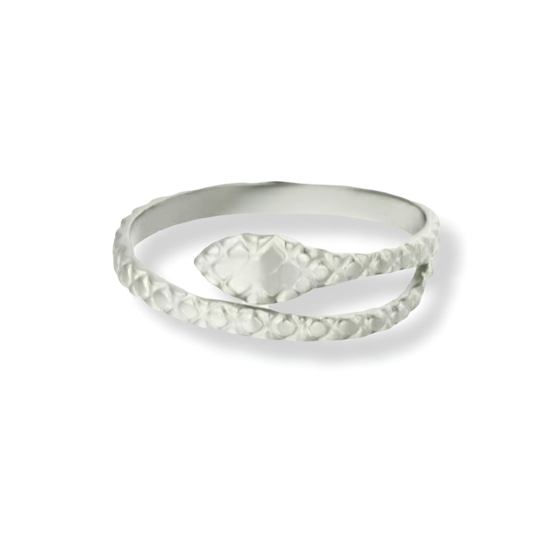 Slange ring med mønster i rustfrit ædelstål