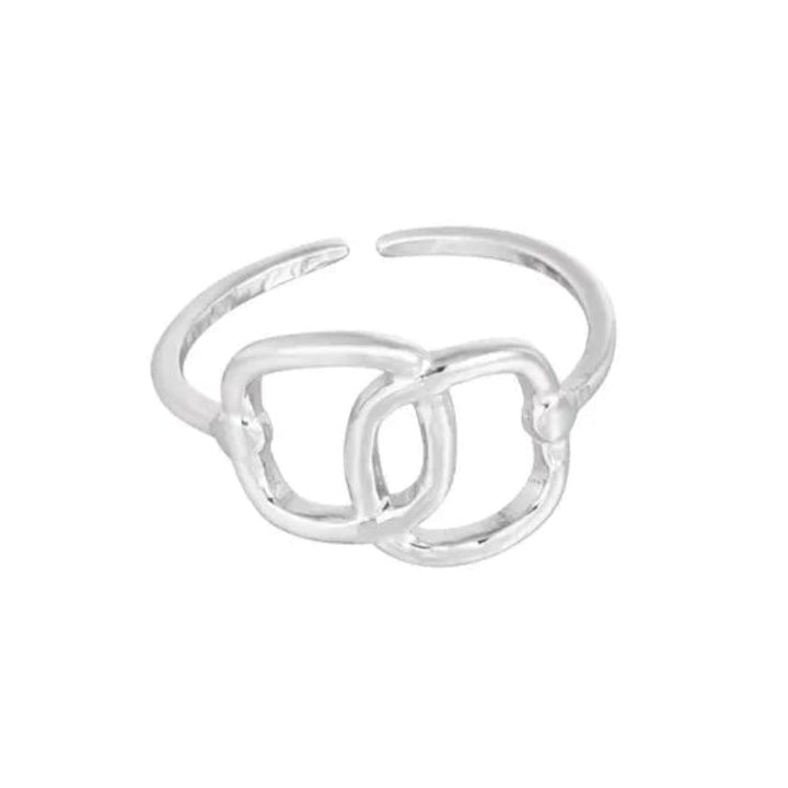 Ring med firkanter - ædelstål