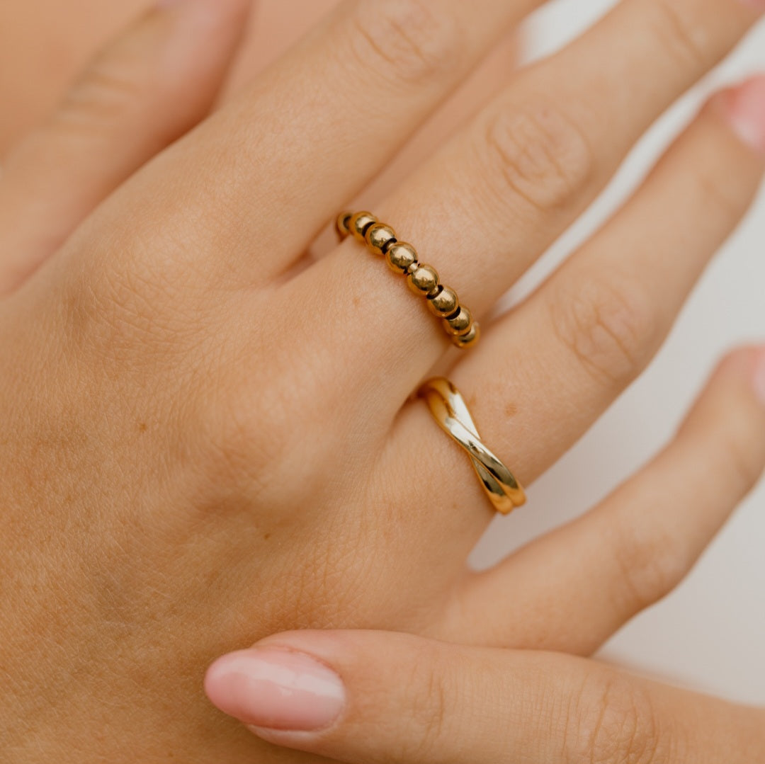 Fidget antistress ring - 18 karat forgyldt ædelstål