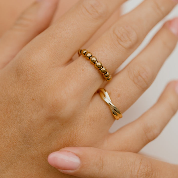 Fidget antistress ring - 18 karat forgyldt ædelstål