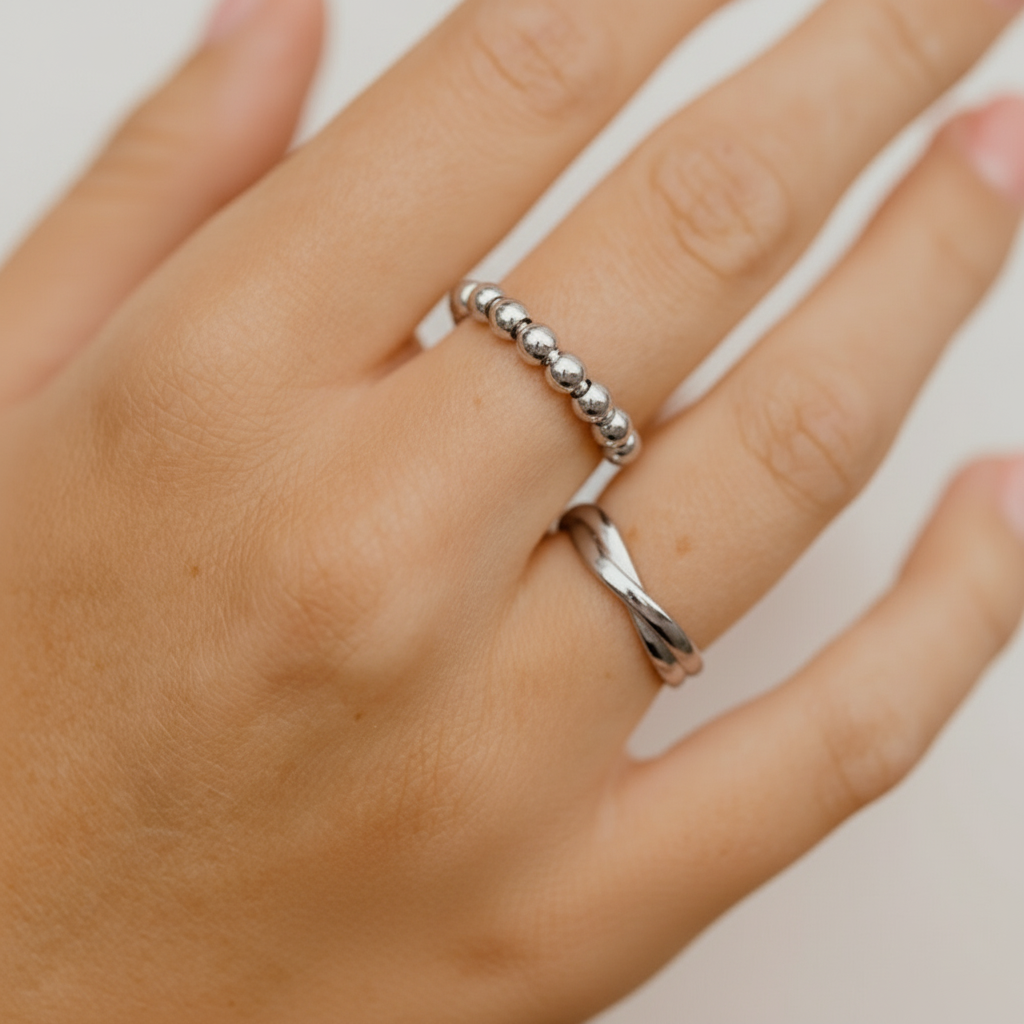 Fidget antistress ring - ædelstål