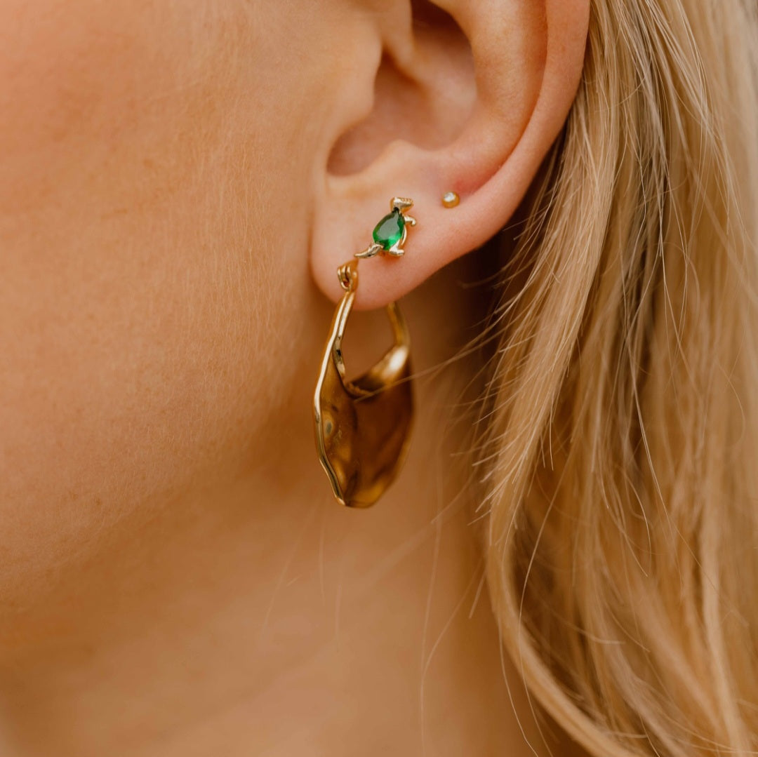 Curvy hoops i 18 karat forgyldt rustfrit ædelstål