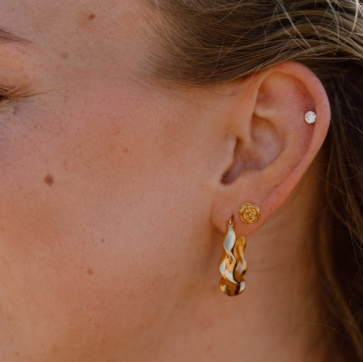 Chunky Hoops - 18 karat forgyldt messing