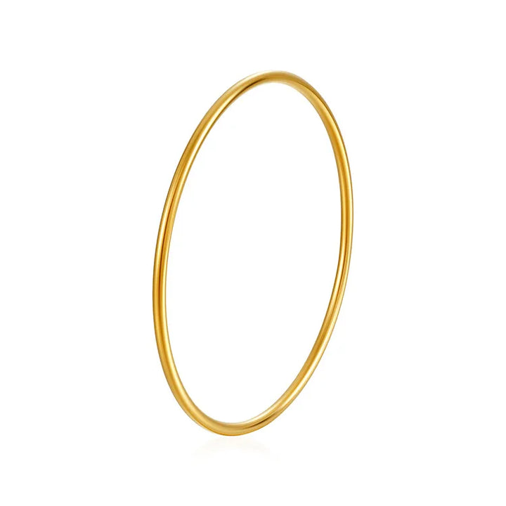 Bangle armring 3mm - 18 karat forgyldt titanium