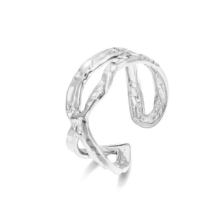 Hamret kryds ring - ædelstål