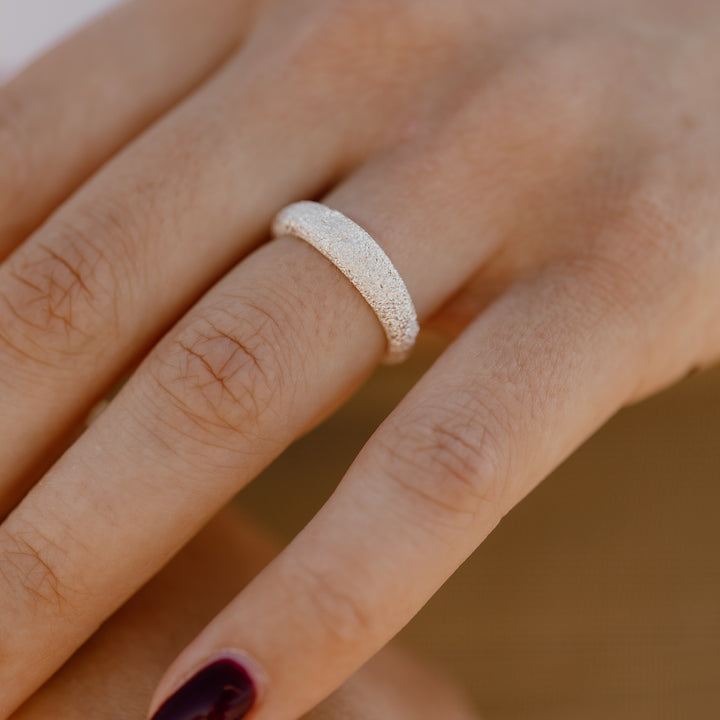 Ring sandbørstet - 925 sterlingsølv