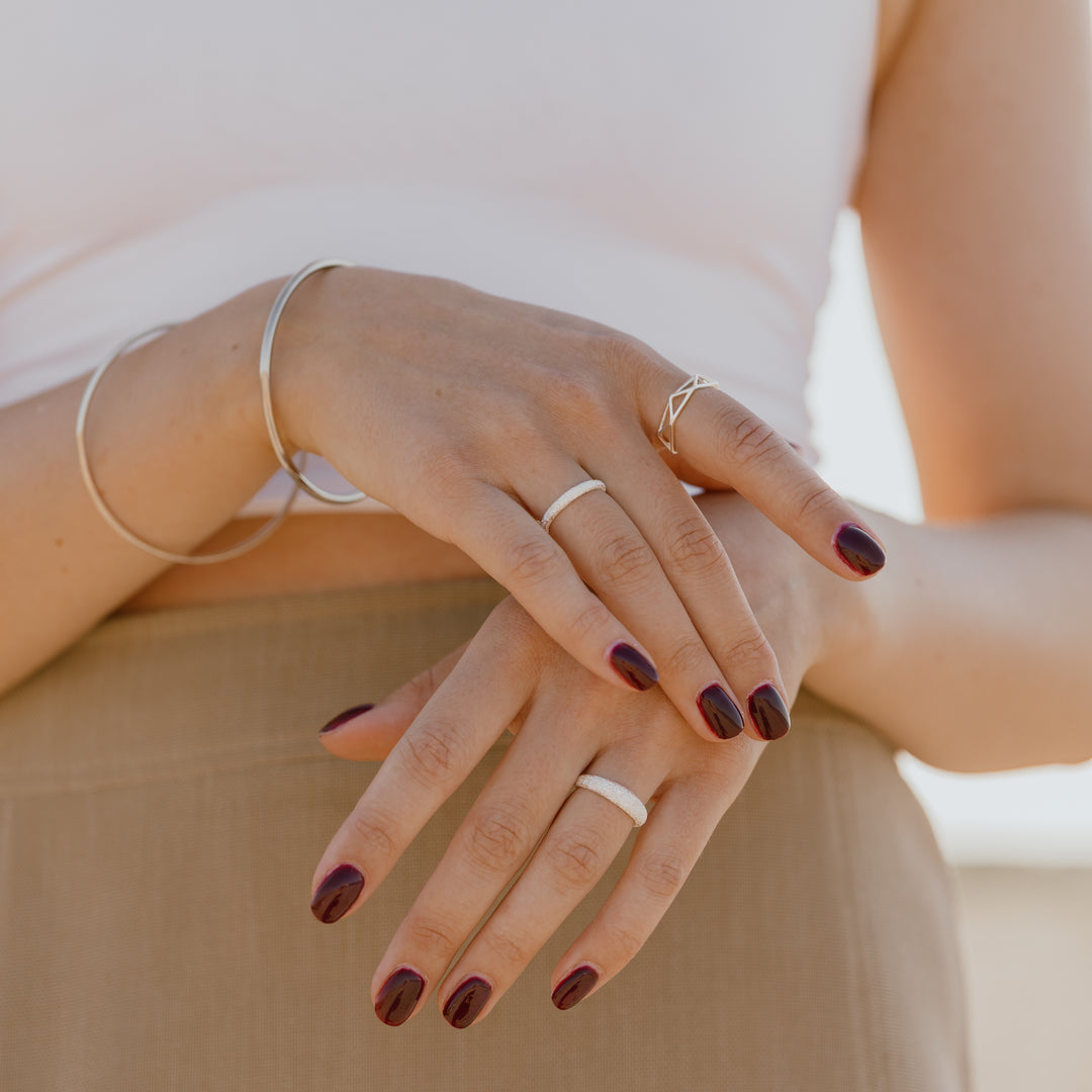 Geometrisk ring - 925 sterlingsølv