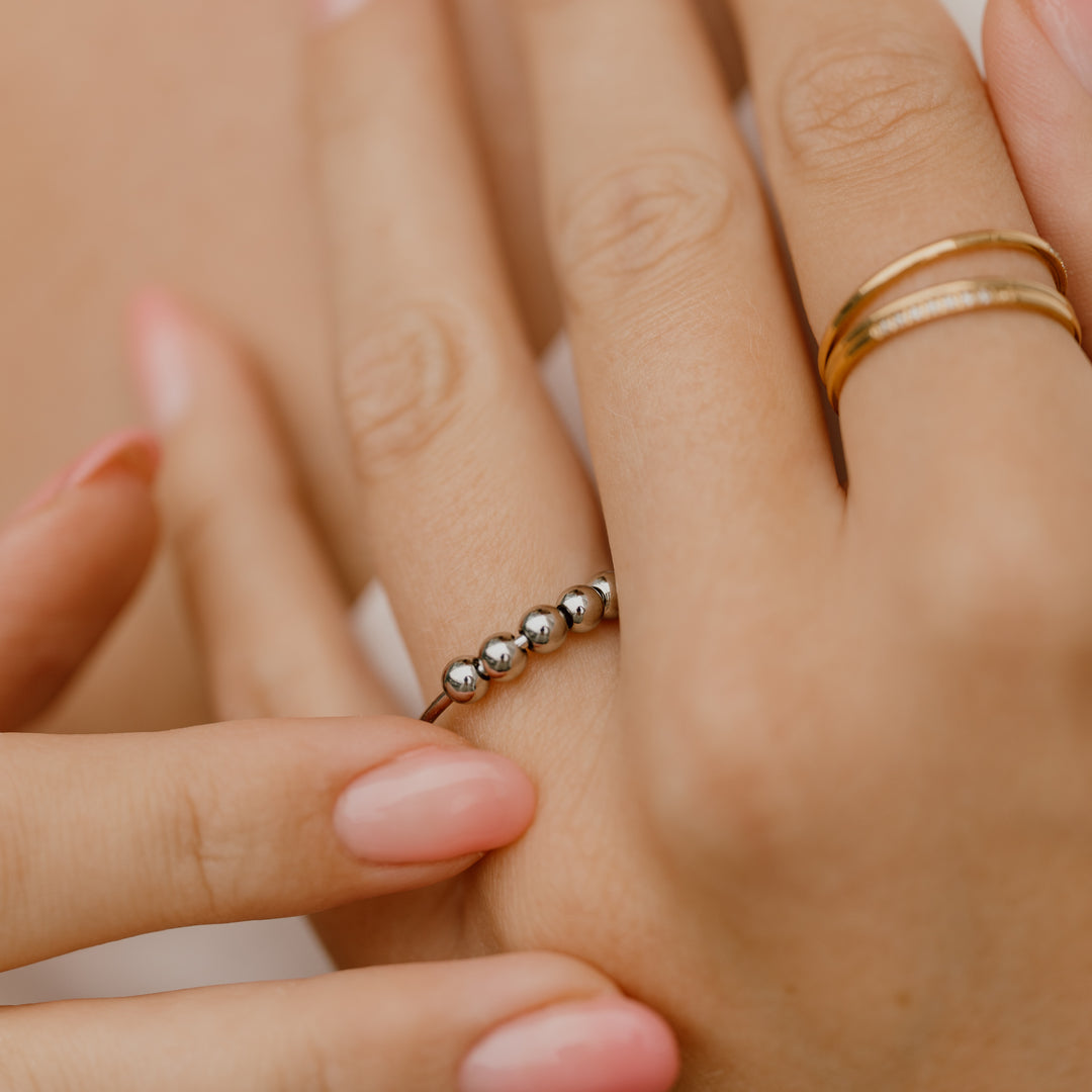 Fidget antistress ring - ædelstål