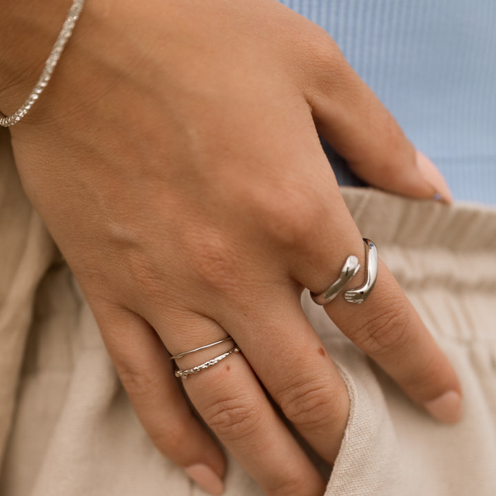 Ring der omfavner - titanium