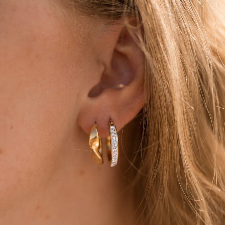 Twist Hoops - 18 karat forgyldt titanium