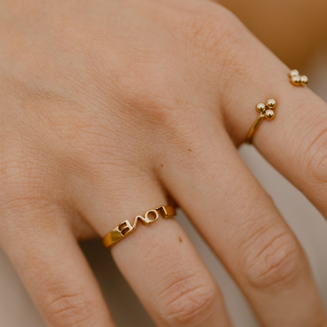 Love Ring - forgyldt ædelstål