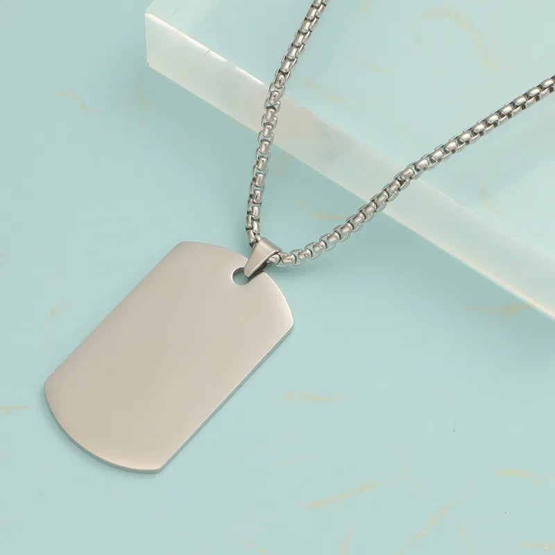 Dogtag halskæde i rustfrit ædelstål