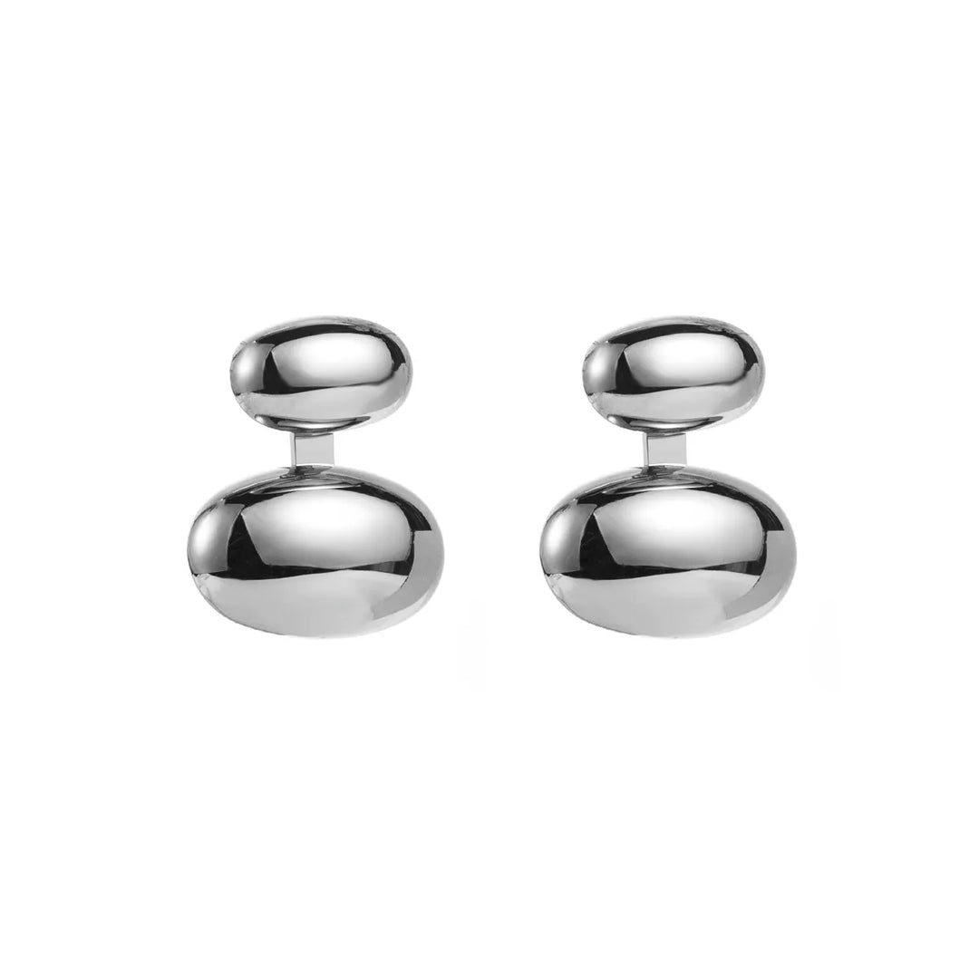 Silver duo studs -  Ædelstål