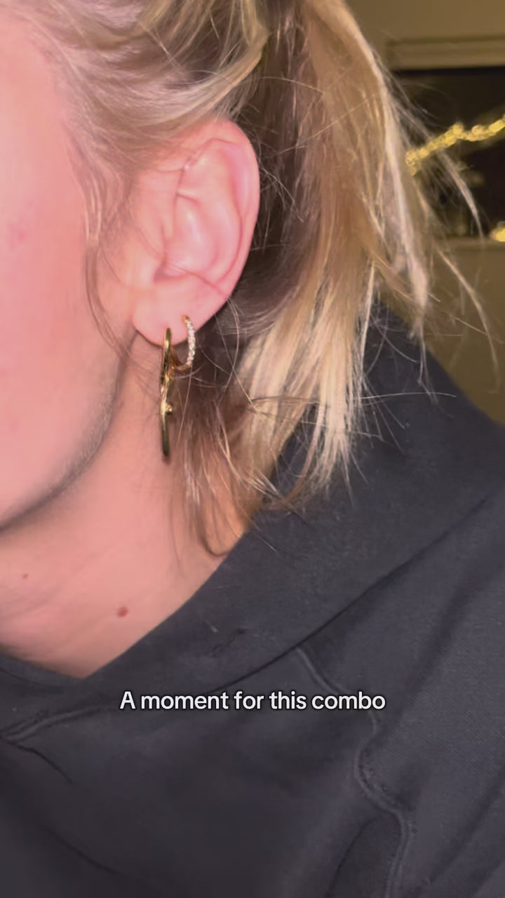 Fluid hoops i 18 karat forgyldt kobber