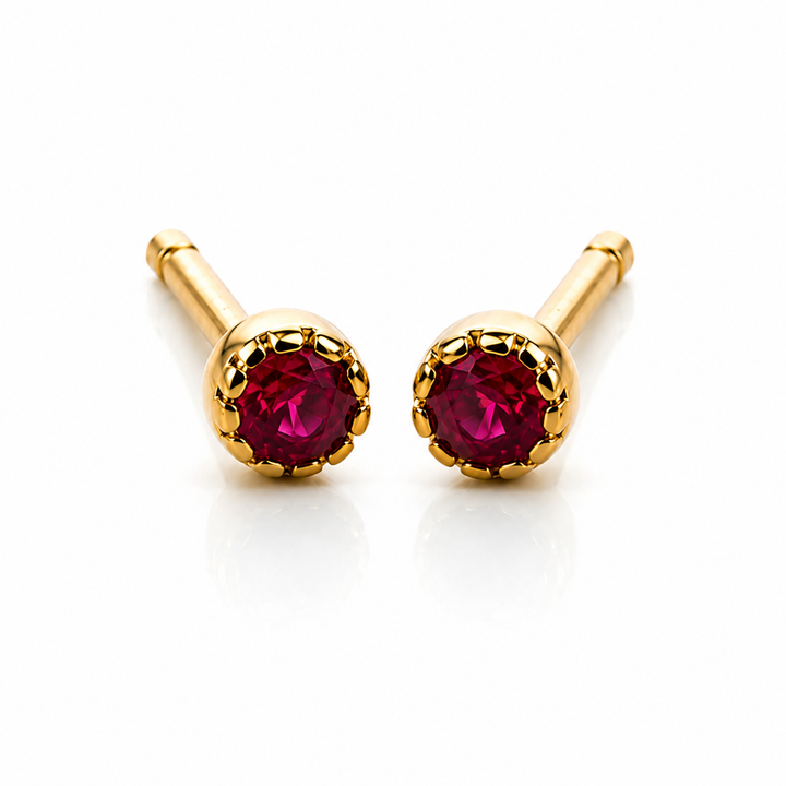 Mikro ørestikker 1.5mm - 18 karat forgyldt 925 sterlingsølv