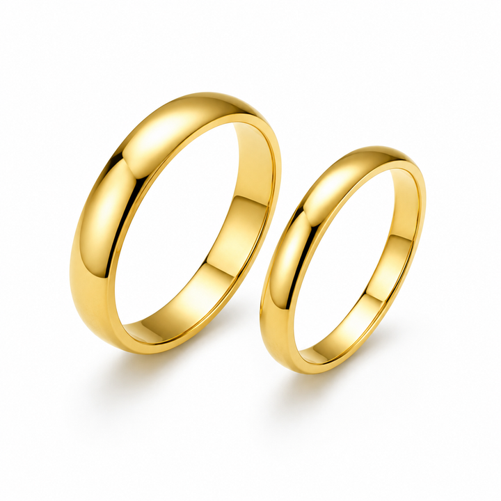 Band ring 4mm - 18 karat forgyldt titanium