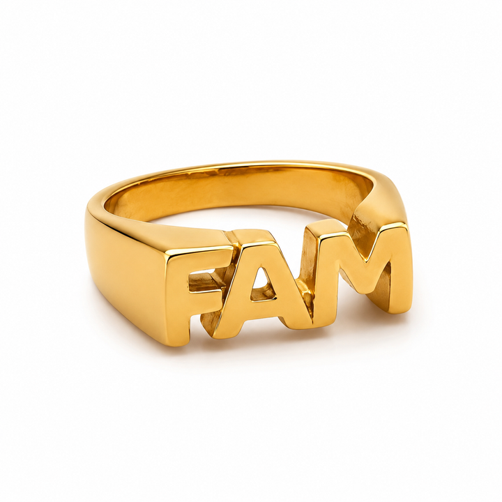Ring FAM - 18 karat forgyldt ædelstål