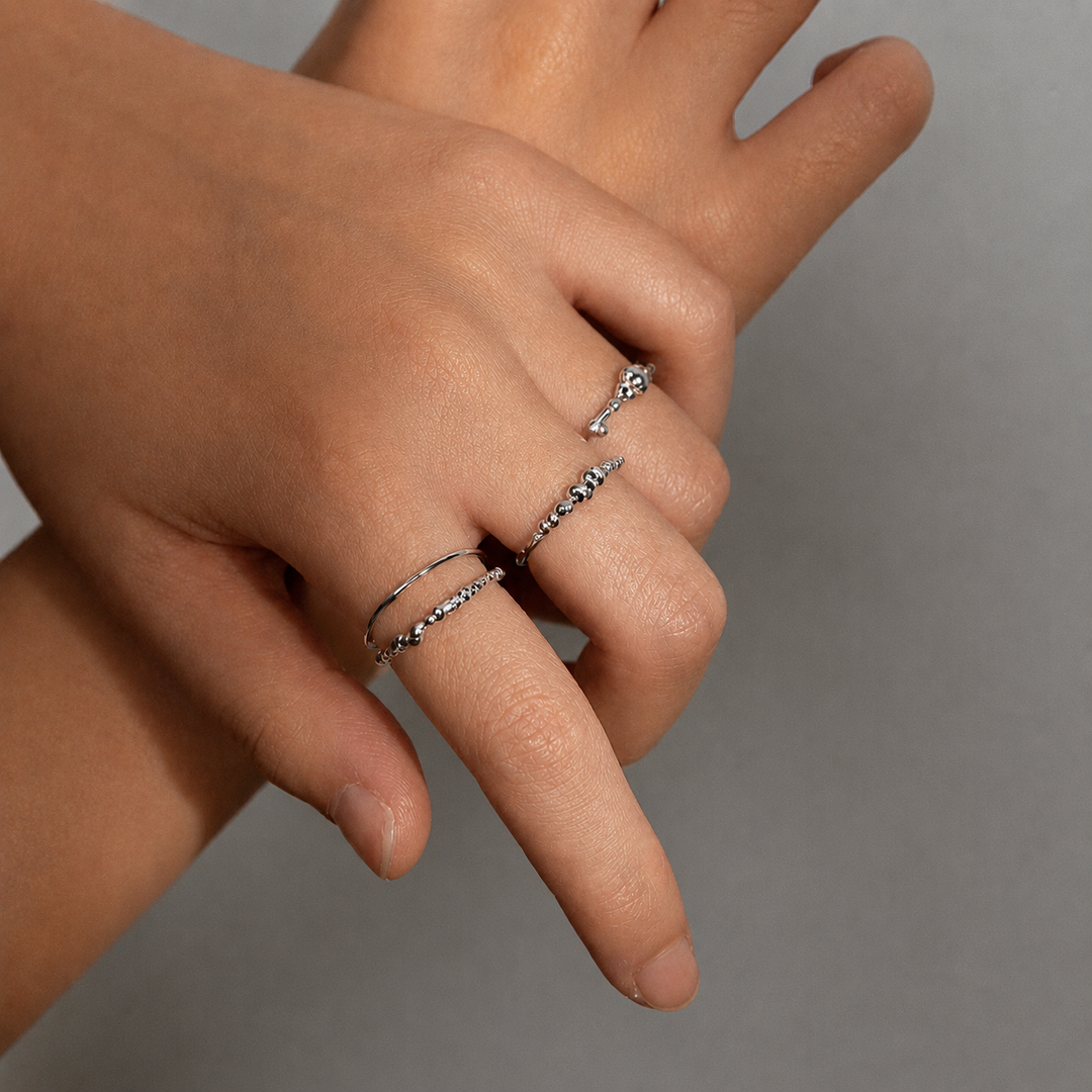 Ring med små bobler - 925 sterlingsølv