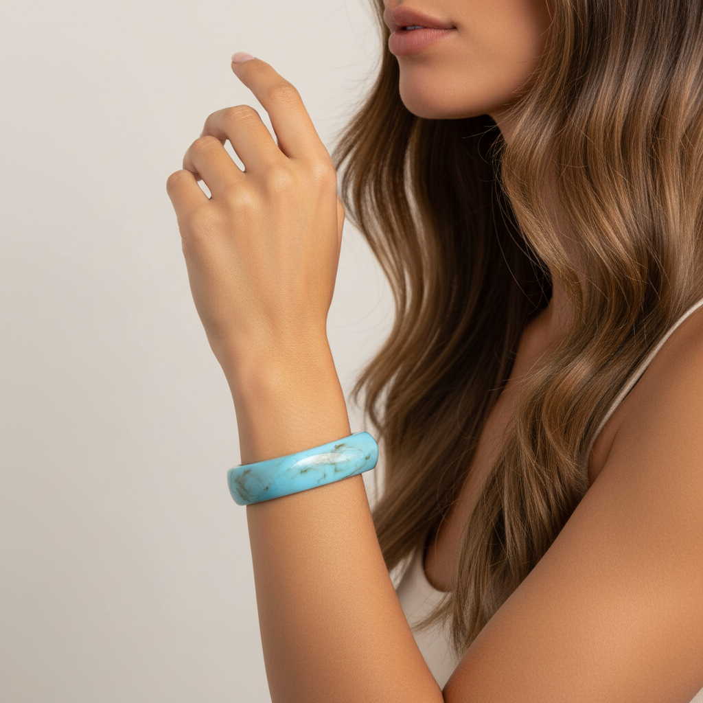 Turkis bangle i resin