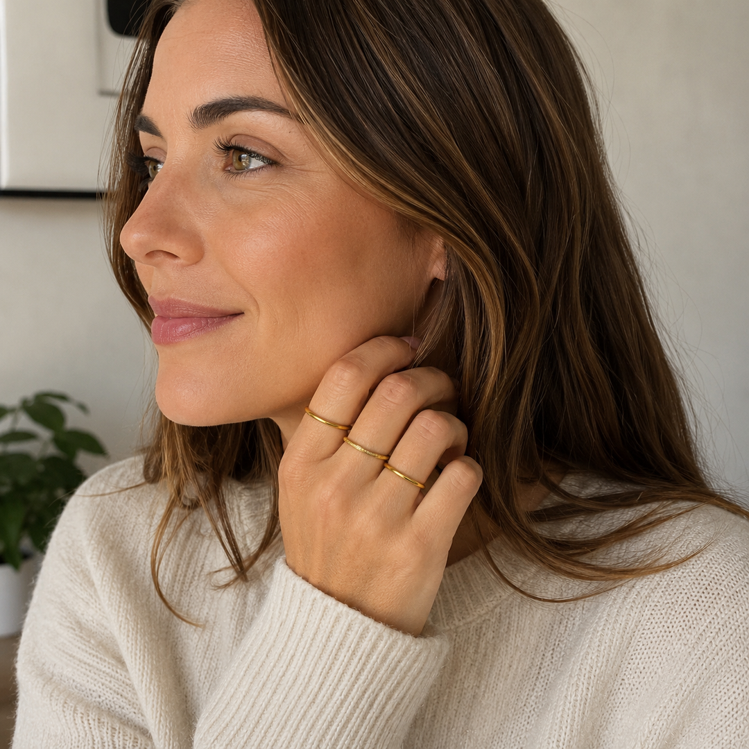 Band ring 2mm - 18 karat forgyldt ædelstål