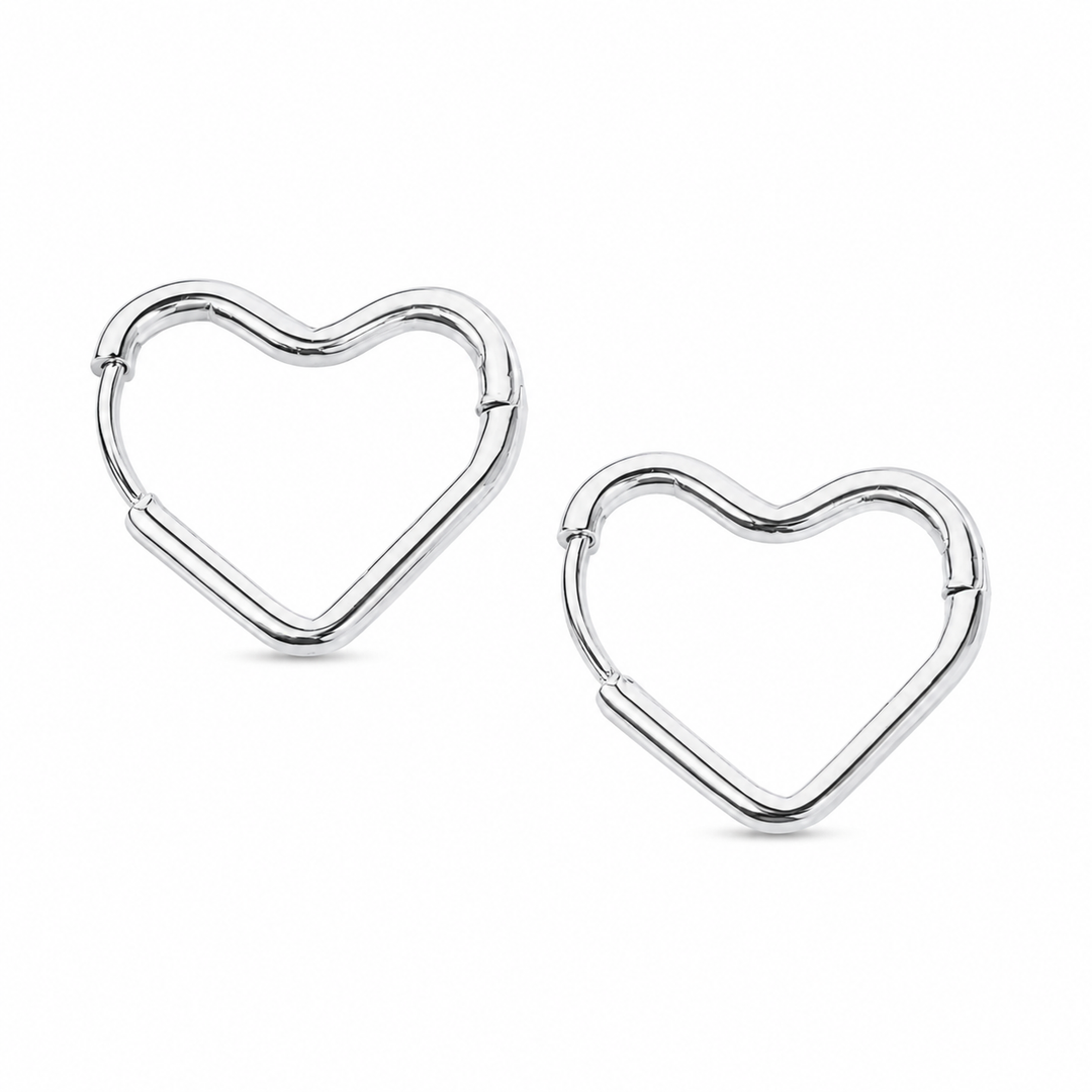 Hjerte hoops i titanium