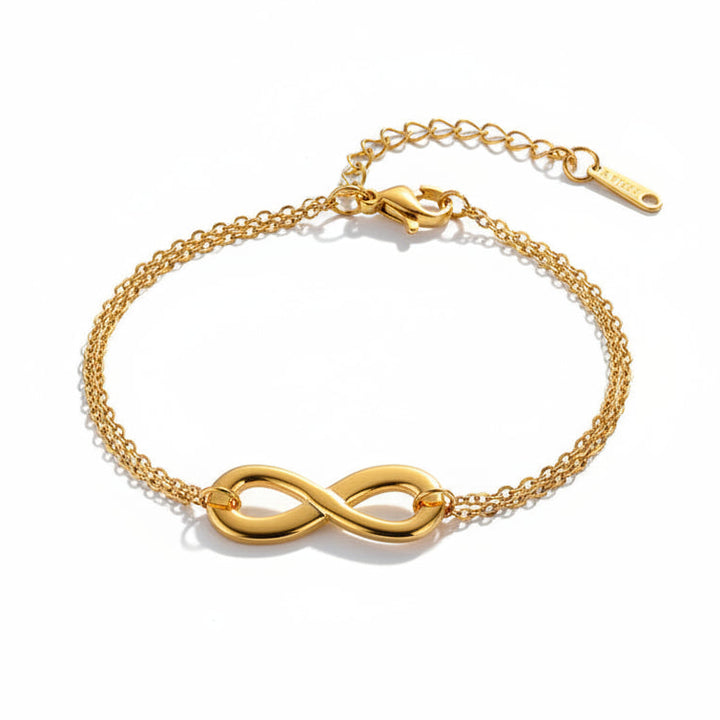 Infinity armbånd - 18 karat forgyldt ædelstål