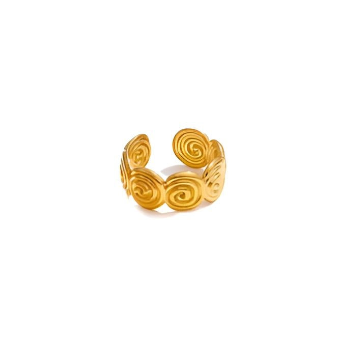 Spiral ring i 18 karat forgyldt ædelstål