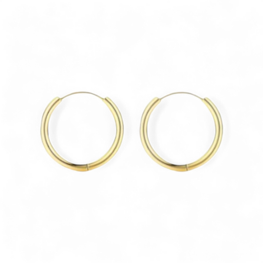 Classic hoops (11-13mm) - 18 karat forgyldt ædelstål