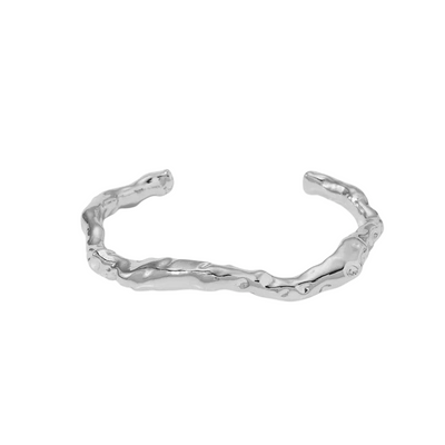 Organisk Bangle Armbånd i Rustfrit Ædelstål