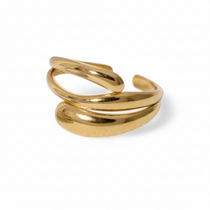 Minimalistisk ring i 18 karat forgyldt rustfrit ædelstål