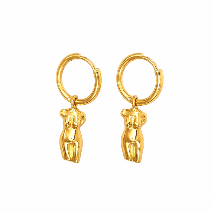 Hoops kvinde torso - 18 karat forgyldt titanium