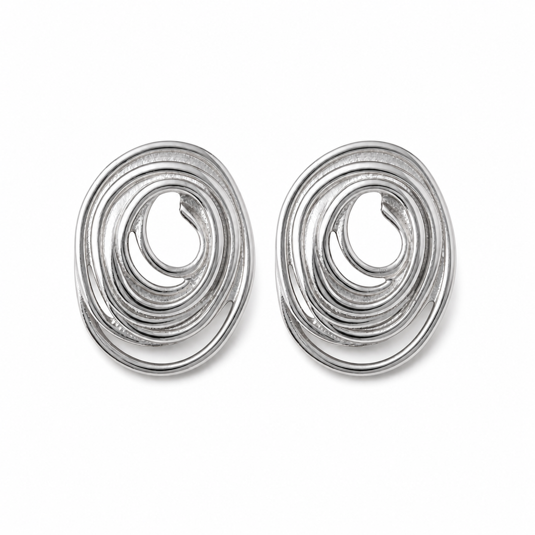 Organic flow øreringe – ædelstål