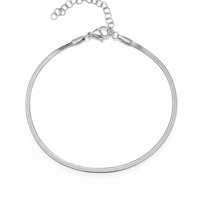 Armbånd flad slangekæde 2mm - ædelstål