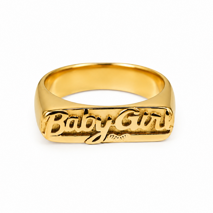 Babygirl statement ring - 18 karat forgyldt ædelstål