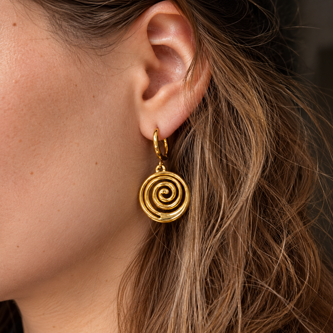 Spiral Hoops - 18 karat forgyldt ædelstål
