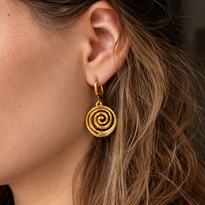 Spiral Hoops - 18 karat forgyldt ædelstål