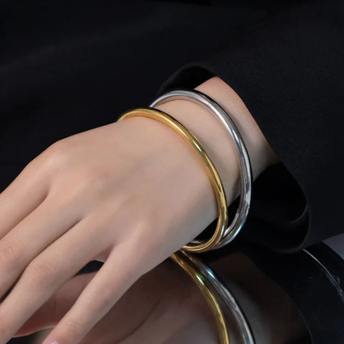 Klassisk armring 4mm - ædelstål