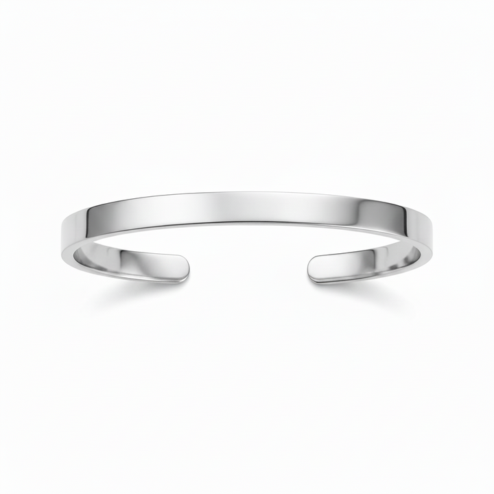 Åben Armring 6mm i ædelstål - kan graveres indvendigt og udvendigt - Gratis gravering