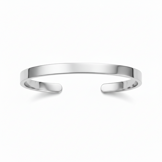 Åben Armring 6mm i ædelstål.(kan graveres indvendigt og udvendigt)