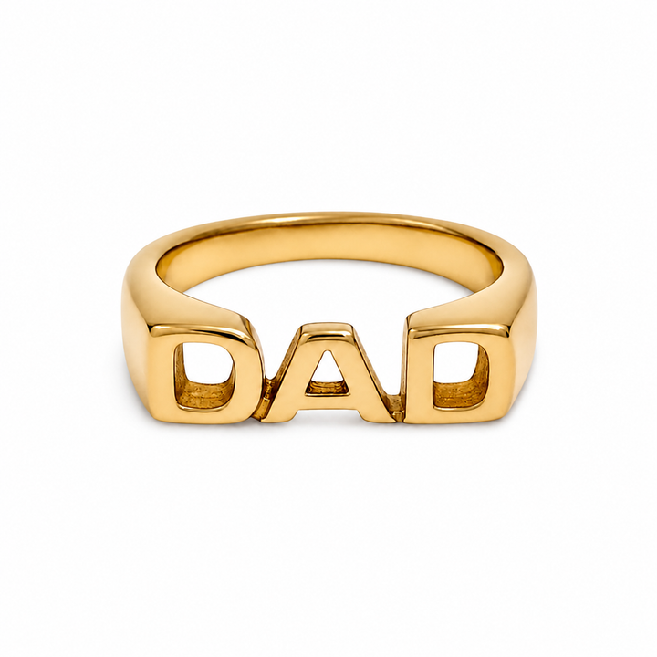 Ring dad - 18 karat forgyldt ædelstål