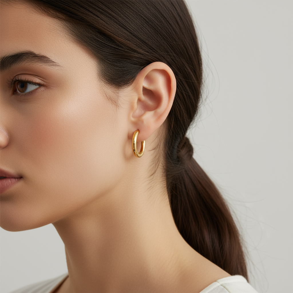 Hoops - 18 karat forgyldt titanium - flere størrelser