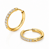 Classic Zircon Hoops – 18 karat forgyldt ædelstål. Flere Str.