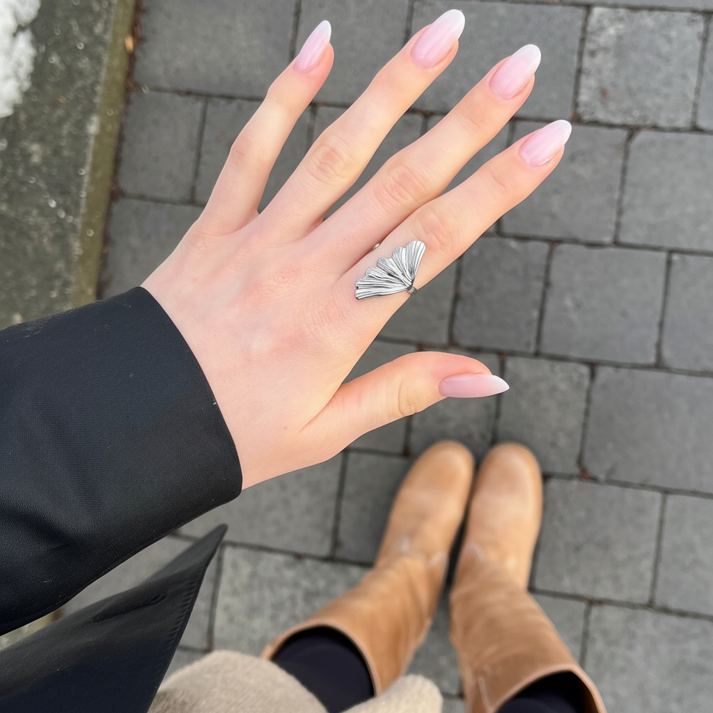 Gingko Ring i ædelstål