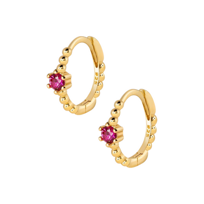 Creoler i 18 karat forgyldt sterlingsølv. Flere farver