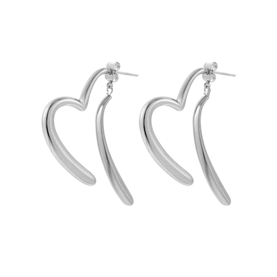Hjerte ørestikker i ædelstål