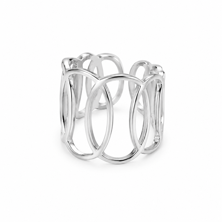 Ring med ovaler - titanium