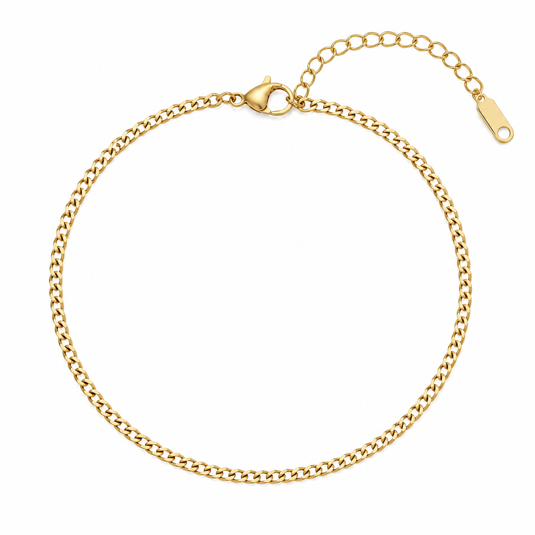 Panser armbånd 3mm - 18 karat forgyldt ædelstål