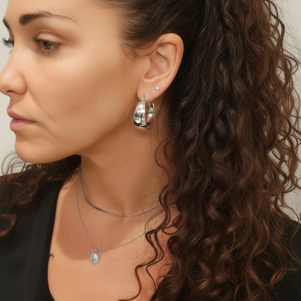 Classic Wide Hoops – Ædelstål