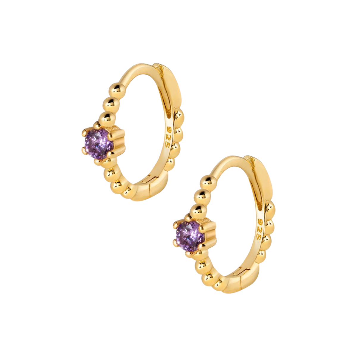 Creoler i 18 karat forgyldt sterlingsølv. Flere farver